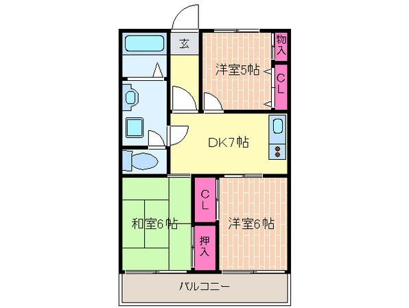 グランドハイツタカノの物件間取画像